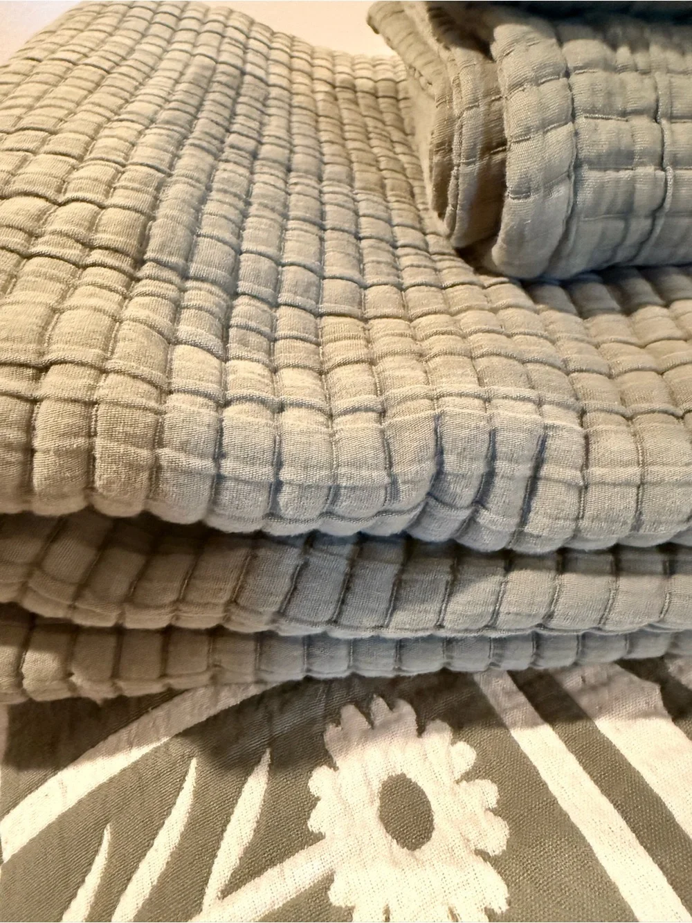 Quince Full/Queen Organic Cotton Ribbed Coverlet